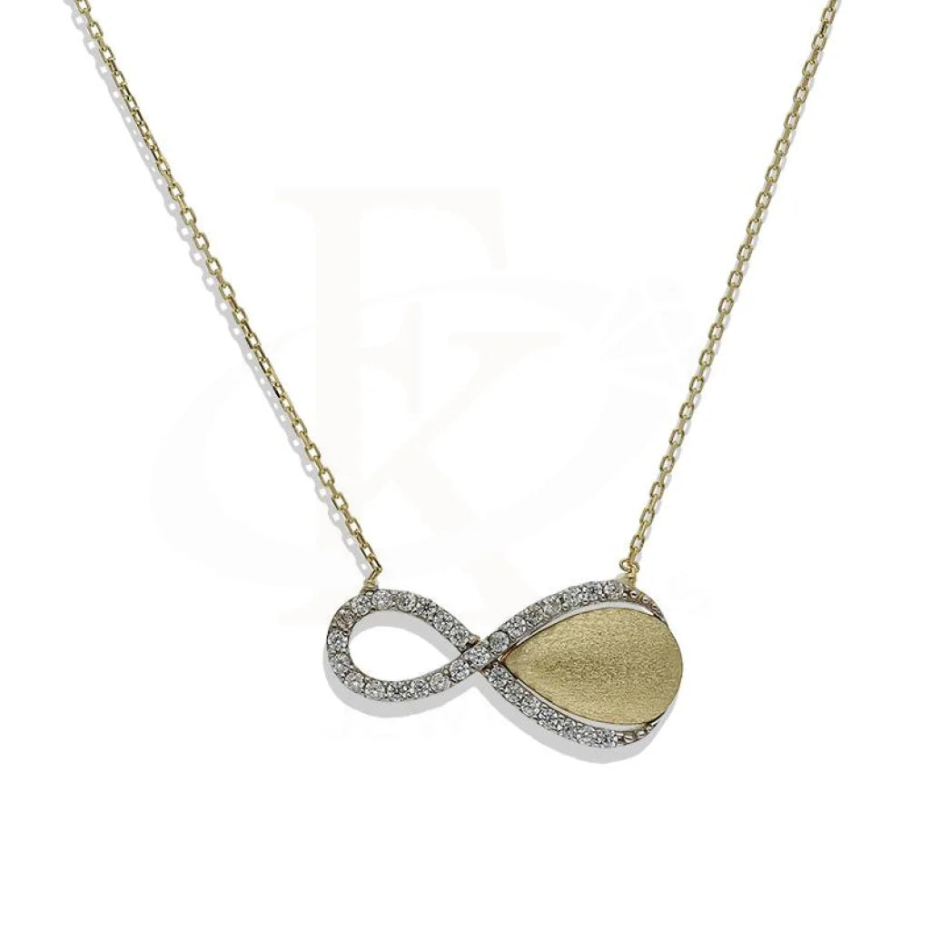 Ladies Hope Necklaces -black diamond necklaces for women -Gold Infinity Shaped Necklace 18KT - FKJNKL18K2262