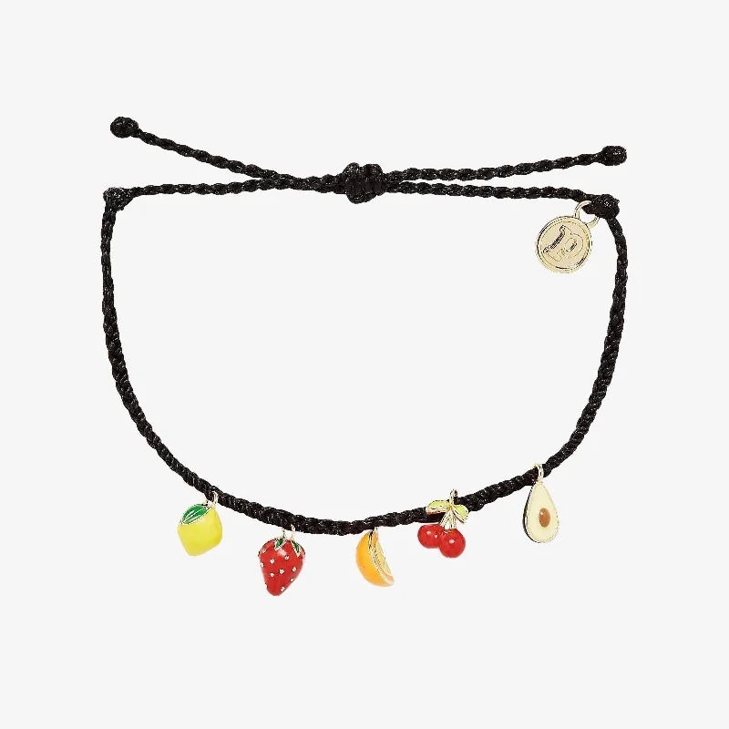 Ladies Bracelets with Rosasite-Fruit Charms Bracelet